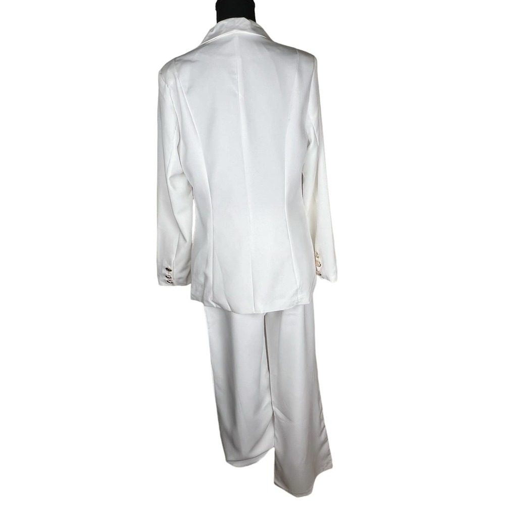 New Women's Blazer Suits Two Piece Solid Work Pant Suit for Business Size XL - Picture 2 of 16